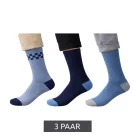 3 pár SCOTCH & SODA férfi Terry Crew Zokni, everyday Zokni, pamut Zokni, business Zokni, SS43491 462, kék/fehér Méret: N