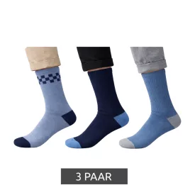   3 pár SCOTCH & SODA férfi Terry Crew Zokni, everyday Zokni, pamut Zokni, business Zokni, SS43491 462, kék/fehér Méret: N