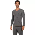 TOPTEX PRO Férfi Performance Póló HydroTherm Hosszú Ujjú, Sport Póló OEKO-TEX Standard 100, Munkapóló, Melírszürke Méret:XL