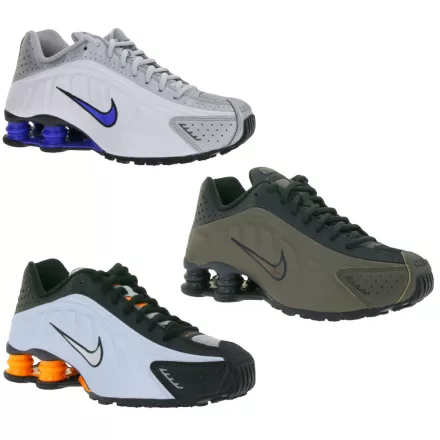Innovative NIKE Shox R4 női alacsony-Top edzőcipő edző cipő  Shox Technology - sport Cipő, Running Cipő - fekete/ezüst, fekete/szürke, vagy fehér/ezüst Méret: 38
