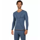 Practical TOPTEX PRO férfi funkcionális Ing  HydroTherm hosszú újj, sport Ing  OEKO-TEX Standard 100, Work Ing, Heathered kék vagy szürke Méret: L