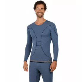   Practical TOPTEX PRO férfi funkcionális Ing  HydroTherm hosszú újj, sport Ing  OEKO-TEX Standard 100, Work Ing, Heathered kék vagy szürke Méret: M