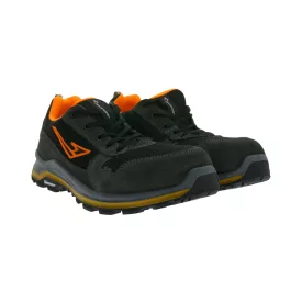   GARSPORT Kele alacsony S1P férfi & női Safety Cipő  Michelin Arrow HRO gumi talp Work Cipő GDS1090017 2099 fekete/szürke/narancssárga Méret: 38