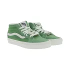 VANS SK-8 Mid Reissure női & férfi ódi bőr edzőcipő edző cipő, Mid-Top Cipő in Old- Design, Skate Cipő, gumi Waffle talp VN0A391FV0N zöld/fehér Méret: 36