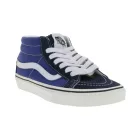 VANS SK-8 Mid Reissure női ódi bőr edzőcipő edző cipő, Mid-Top Cipő in Old- Design, Skate Cipő  gumi Waffle talp, VN0A391F5TU, kék/fehér Méret: 36_1_2