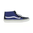 VANS SK-8 Mid Reissure női ódi bőr edzőcipő edző cipő, Mid-Top Cipő in Old- Design, Skate Cipő  gumi Waffle talp, VN0A391F5TU, kék/fehér Méret: 36_1_2