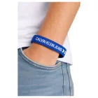 3-csomag Calvin Klein Unisex férfi női Slap karkötő  "Calvin Klein CK Jeans" Logo, 20 cm, KJJLDB850200, piros/narancssárga/kék Méret: N