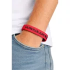3-csomag Calvin Klein Unisex férfi női Slap karkötő  "Calvin Klein CK Jeans" Logo, 20 cm, KJJLDB850200, piros/narancssárga/kék Méret: N