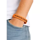 3-csomag Calvin Klein Unisex férfi női Slap karkötő  "Calvin Klein CK Jeans" Logo, 20 cm, KJJLDB850200, piros/narancssárga/kék Méret: N
