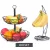 dekoratív CUBESU Fruit tartó  Banana tartó - nemesacél Fruit és Vegetable Basket, fekete Méret: N