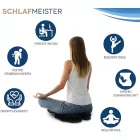 Orthopedic SCHLAFMEISTER Badger Seat Cushion, OEKO-TEX Certified, Coccyx Cushion, 44x37x7cm, fekete Méret: N
