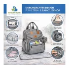bloomborn Baby Diaper hátizsák táska for Parents - nagyméretű Diaper hátizsák táska  Changing matt, Insulated kulacs Holders, Pacifier tartó & Stroller Attachment - szürke Méret: N
