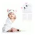 lágy és cuddly bloomborn baby fürdő towel szett: hooded towel  cat motif, includes 2 washcloths, pamut fürdő towel 75 x 75 cm, fehér Méret: N