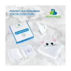 lágy és cuddly bloomborn baby fürdő towel szett: hooded towel  cat motif, includes 2 washcloths, pamut fürdő towel 75 x 75 cm, fehér Méret: N