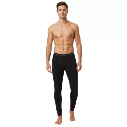 CINQUE férfi Thermal fehérnemű hosszú Underpants  pamut Leggings, fekete/piros Méret: XL