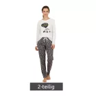 Kényelmes sheepworld női teddy polár mellény hímzett motívummal, hangulatos dzseki vagy pizsamaszett márkás motívumokkal, fehér vagy szürke Méret:L