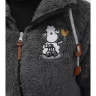 Kényelmes sheepworld női teddy polár mellény hímzett motívummal, hangulatos dzseki vagy pizsamaszett márkás motívumokkal, fehér vagy szürke Méret:S