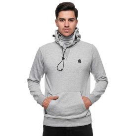   férfi Sporty pulóver  Cool kapucni - Hooded Pulóver 19140 in Khaki vagy szürke Méret: XL