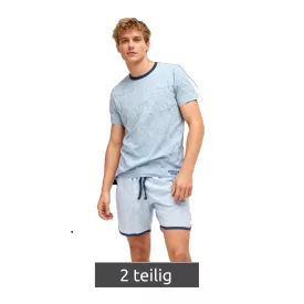   Lightweight SCOTCH & SODA férfi 2-darab Shorty szett  pamut Sort Rövidnadrág SSSP25M206083-421 világos kék Méret: S
