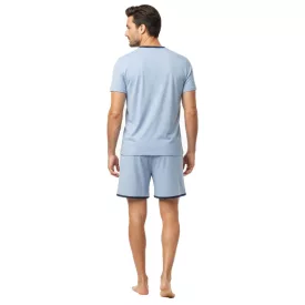   Könnyű SCOTCH & SODA férfi 2 részes shorty szett pamutból, világoskék vagy szürke/világosbordó színben kapható Méret:M