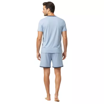Könnyű SCOTCH & SODA férfi 2 részes shorty szett pamutból, világoskék vagy szürke/világosbordó színben kapható Méret:M