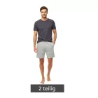 Lightweight SCOTCH & SODA férfi 2-darab Shorty pizsama szett  pamut, SSSP25M389721-050, sötét kék/szürke Méret: S
