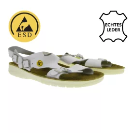   Slip-ellenálló HSM női work szandál, ESD-compatible, ódi bőr Cipő, SRA védelem class, papucs cipő, professional Cipő, factory másodperc-kézi, B-, medical Cipő, fehér Méret: 38