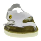 Slip-ellenálló HSM női work szandál, ESD-compatible, ódi bőr Cipő, SRA védelem class, papucs cipő, professional Cipő, factory másodperc-kézi, B-, medical Cipő, fehér Méret: 41