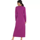 Cozy női nightdress  smock részletek: hosszú hálóing  slit, 2-darab pajama szett, vagy nadrág hálóing  fűző. elérhető in piros, lila, fekete, vagy szürke/rózsaszín. Méret: 40_42