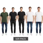 magas-quality 5-csomag SCOTCH & SODA kerek nyakú férfi póló alap Ing Undershirt pamut Ing SSFA25M2312806 019 fekete/fehér/zöld Méret: M