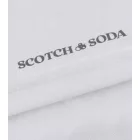 magas-quality 5-csomag SCOTCH & SODA kerek nyakú férfi póló alap Ing Undershirt pamut Ing SSFA25M2312806 in fehér vagy fekete/fehér/zöld Méret: M