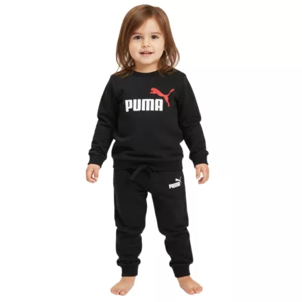 Comfortable PUMA gyerek'' jogging tréning melegítő szabadidőruha melegítő szabadidőruha Öltöny for gyerek és gyerek, 2-darab szett: Sweat nadrág és kerek nyakú Pulóver, pamut szett 627915 in fekete vagy rózsaszín Méret: 74