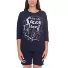 SOCCX by Carina Női oversized kerek nyakú pulóver - Mindennapi pulóver - Kék vagy Fehér Méret:XL_XXL