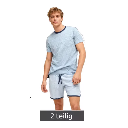 Könnyű SCOTCH & SODA Férfi 2 részes rövid szett pamutból, szürke, kék vagy világos bordó színben kapható Méret:S