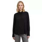 hosszú-sleeved női blúz in a viszkóz BLEND  a balloon hem, summer Ing 921905 fekete Méret: 34