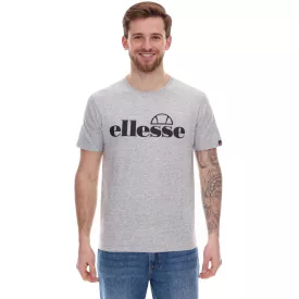   Timeless ellesse Fuenti póló for férfi - pamut Ing  Logo Print - sport Ing SHP16469 - szürke vagy fehér Méret: L