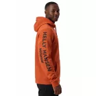 lágy Helly Hansen Manchester Graphic férfi pulóver, pamut pulóver  kapucni, 300 g/m² pulóver 78380, szürke vagy narancssárga Méret: L