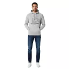 lágy Helly Hansen Manchester Graphic férfi pulóver, pamut pulóver  kapucni, 300 g/m² pulóver 78380, szürke vagy narancssárga Méret: M