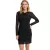 stílusos női Mesh ruha, illik Mini ruha  Mesh, Sustainable hosszú-újj ruha 921825 fekete Méret: 40_42
