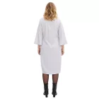 Flattering női Midi ruha Sheath ruha  Delicate virágos minta 952177 világos kék/fehér Méret: 38