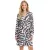 lágy Flowing női Mini Wrap ruha  Zebra Print, hosszú újjú 909393 fekete/fehér Méret: 48