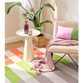   Extra lágy Throw takaró  Fringes – Melange Throw / Sofa takaró 130 x 160 cm rózsaszín/szürke Méret: N
