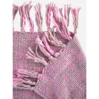 Extra lágy Throw takaró  Fringes – Melange Throw / Sofa takaró 130 x 160 cm rózsaszín/szürke Méret: N