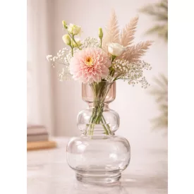  Modern üveg pohár  Curved Design Home Decor dekoratív pohár 905585 átlátszó Méret: N