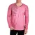 Trendy férfi hosszú-sleeved Ing, V-nyak, washed print design, vékony fit, 10117, sötét rózsaszín Méret: M