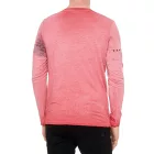  férfi hosszú-sleeved Ing  kerek nyak, nyomtatott design, washed look, gomb placket, vékony fit, hosszú-sleeved Ing 10145 piros Méret: XL