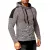Modern férfi kötött Pulóver Hooded pulóver Chunky kötött pulóver kötött dzseki kabát Kabát 13290 szürke / piros Méret: M