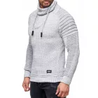 Urban Biker kötött Pulóver for férfi  kerek nyakú, Modern Distressed Look  Destroyed részletek 13293 szürke Méret: S