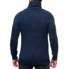 Urban Biker kötött Pulóver for férfi  kerek nyakú, Modern Distressed Look  Destroyed részletek 13293 Navy Méret: 2XL