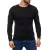 Trendy férfi kerek nyakú Pulóver  patches, kötött pulóver in military stílus 13297 fekete Méret: XL